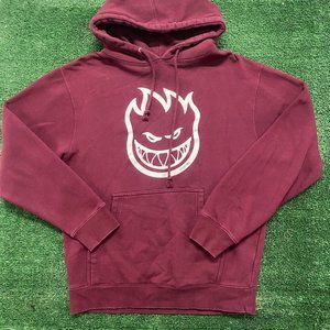 Vintage Y2K Spitfire Bighead Logo Hoodie Sweatshirt Skater Maroon